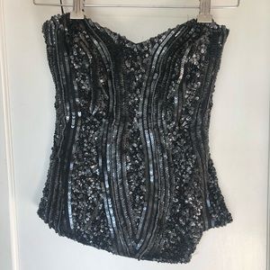 Parker Black Sequined Top